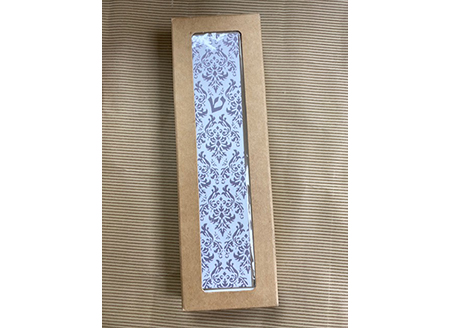 Mezuzah with gray shapes