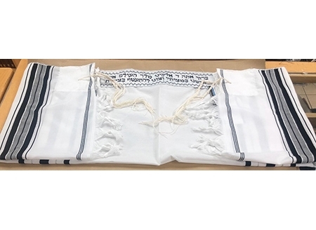Tallit for ages 4-9 black silver