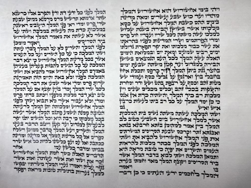 Esther scroll Ashkenazi Ha`ARI