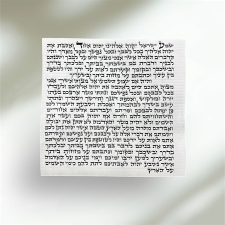 Mezuzah parchment - ashkenazi - 12 cm