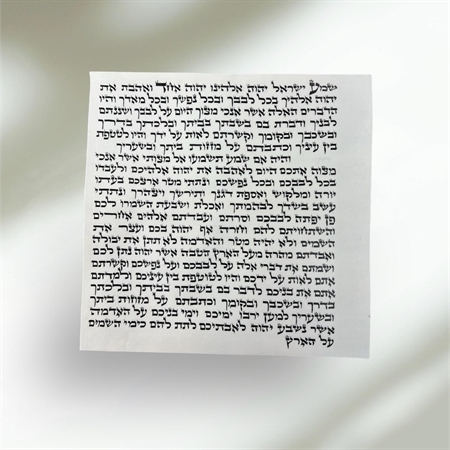 Mezuzah parchment - ashkenazi - 15 cm